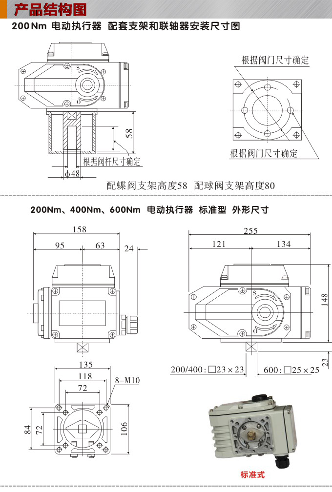 電動(dòng)執(zhí)行機(jī)構(gòu),YTDG-RKB200電動(dòng)執(zhí)行器,電動(dòng)頭結(jié)構(gòu)圖,標(biāo)準(zhǔn)式