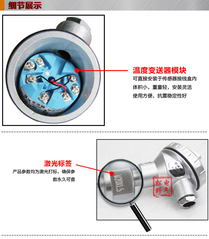 高精度溫度變送器,DFW一體化溫度變送器,溫度變送器細節(jié)圖1