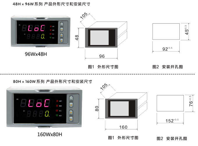 傳感器數(shù)顯表，DT100簡易型單回路顯示控制儀產(chǎn)品結(jié)構(gòu)圖3