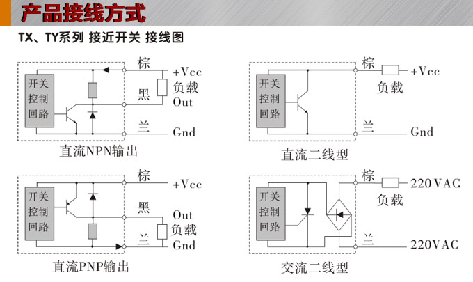 電感式接近開關(guān),TX-18圓柱形接近開關(guān)接線圖 電感式接近開關(guān),TX-18圓柱形接近開關(guān)接線圖