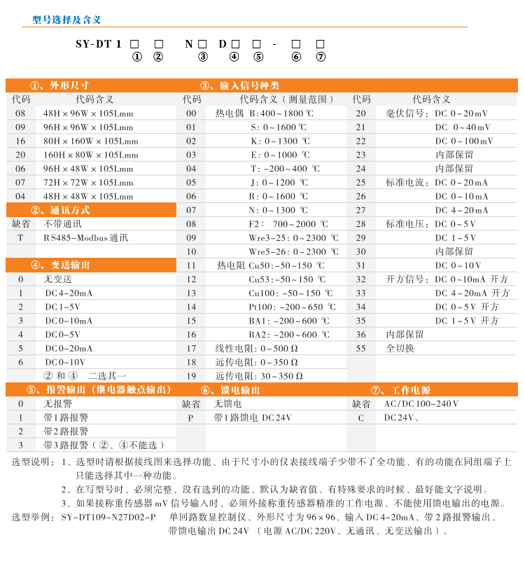 傳感器數(shù)顯表，DT100簡易型單回路顯示控制儀產(chǎn)品選型
